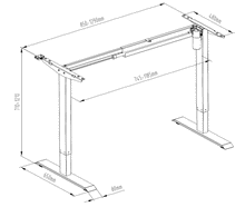 Load image into Gallery viewer, Single Motor Height Adjustable Desk