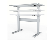 Load image into Gallery viewer, Gas Spring Height Adjustable Desk (scalloped top)