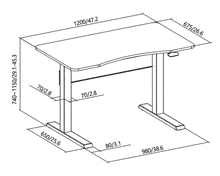 Load image into Gallery viewer, Gas Spring Height Adjustable Desk (scalloped top)