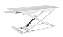 Load image into Gallery viewer, Height adjustable foldable desk converter in white, for desktop when working from home
