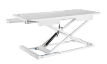 Load image into Gallery viewer, Height adjustable foldable desk converter in white, for desktop when working from home