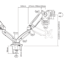 Load image into Gallery viewer, Dual Monitor Stand (Gas Spring)
