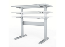 Load image into Gallery viewer, Gas Spring Height Adjustable Desk (scalloped top)
